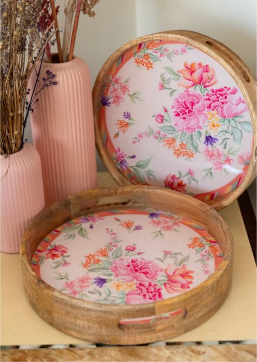 Blush Round Tray