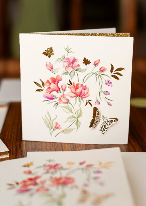 Butterfly Note Card - Folded
