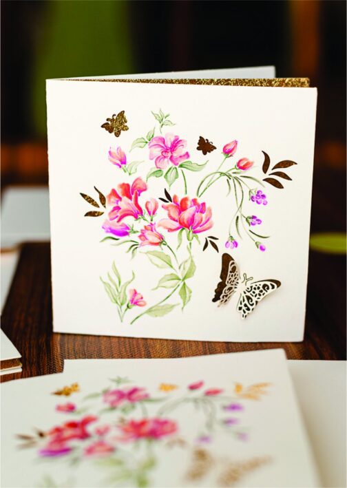 Butterfly Note Card - Folded