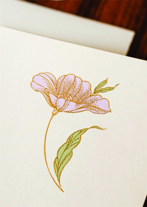 Lavender Note Cards - Folded - Image 2