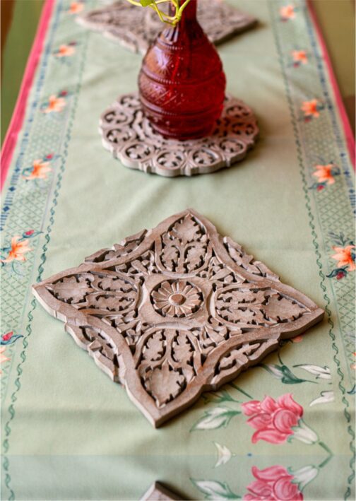 Sage Recycled Wood Trivets