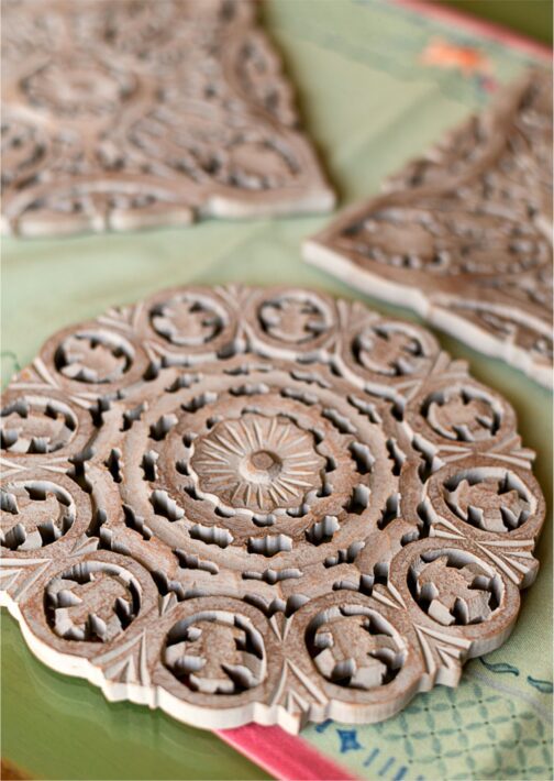 Sage Recycled Wood Trivets - Image 2
