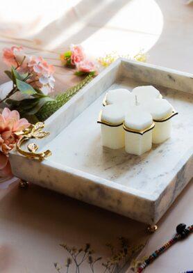 Marble & Brass Bird Tray