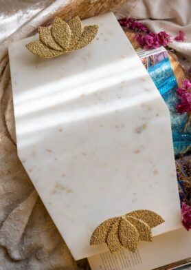 Marble Lotus Cheese Platter