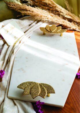 Marble Lotus Cheese Platter