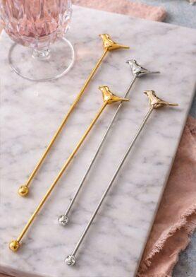 Bird Stirrer Gold – set of 2