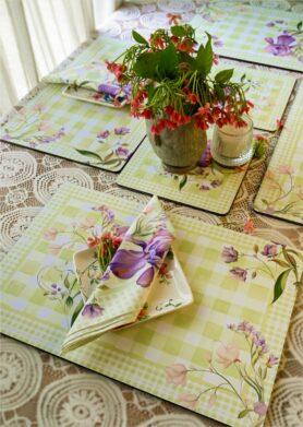 Lilac Orchid Recycled Wood Mats – Set of 4