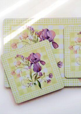 Lilac Orchid Servettes Recycled Wood – Set of 2