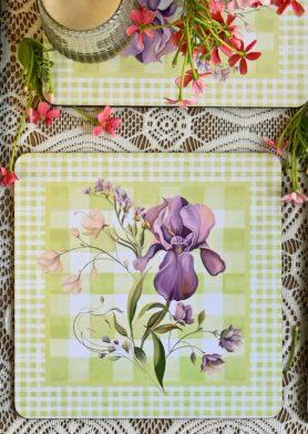 Lilac Orchid Servettes Recycled Wood – Set of 2