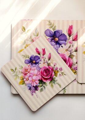Rose Servettes Recycled Wood – Set of 2