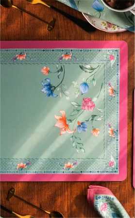 Flora Recycled Wood Mats – Set of 4