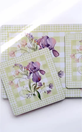 Lilac Orchid Servettes Recycled Wood – Set of 2