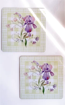 Lilac Orchid Servettes Recycled Wood – Set of 2