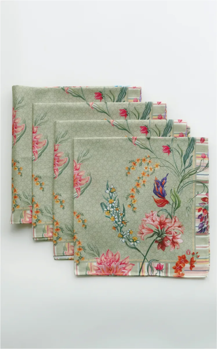 Monsoon Green Fabric Napkins 2
