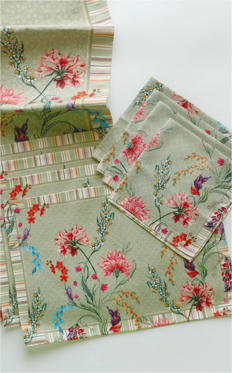 Monsoon Green Fabric Napkins 3