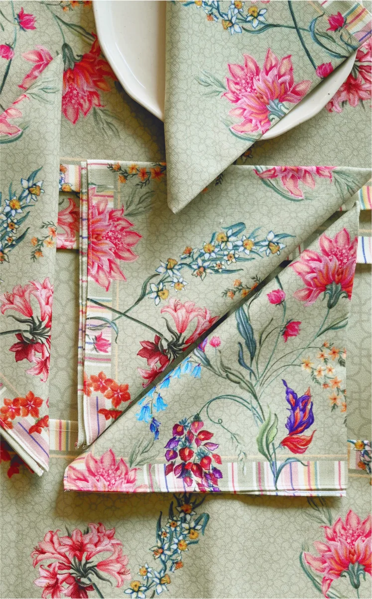 Monsoon Green Fabric Napkins