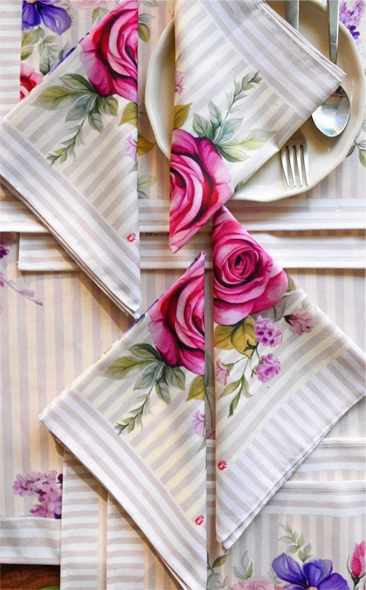 Roses Fabric Napkins