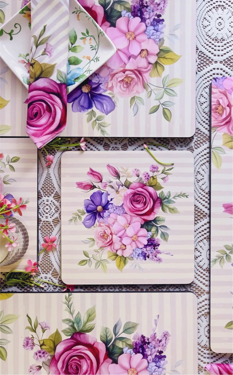 Roses Servettes Recycled Wood