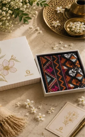 Bagh Phulkari Pocket Square
