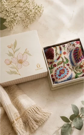 Kashmiri Kalamkari Pocket Square