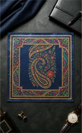 Kashmiri Tilla Pocket Square