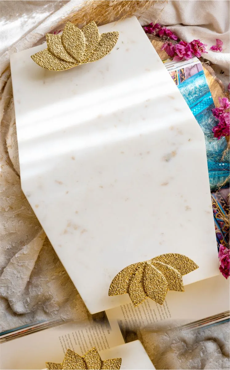 Rakhi & Lotus Marble Cheese Platter