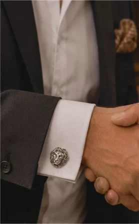 Silver Lion Cufflinks