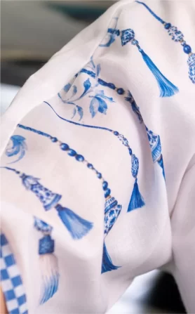 Blue Porcelain Cotton Top